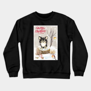 Chihuahua Merry Christmas Santa Dog Crewneck Sweatshirt